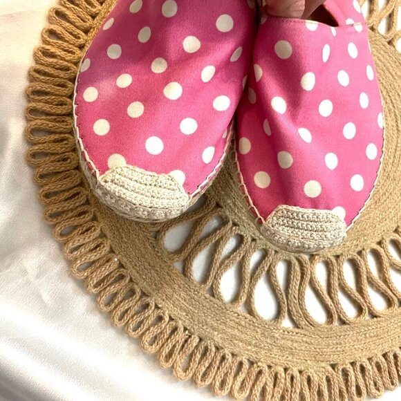 Valentino Garavani Hot Pink Polka Dot Espadrille Flats Size EU 38 - Picture 8 of 11